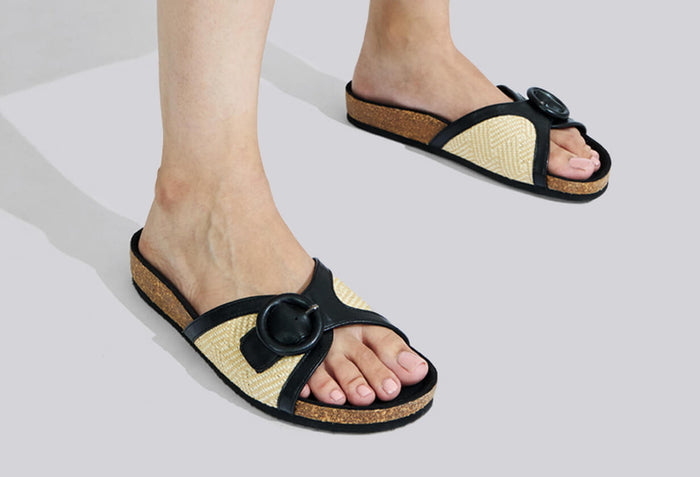 Boheme Chic Slides : Black