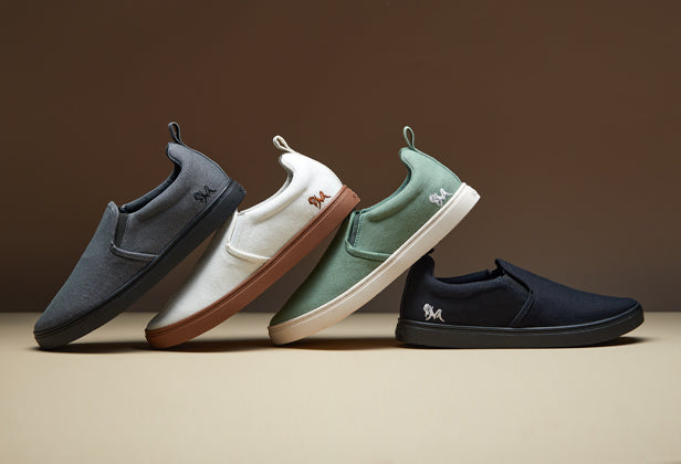 Cotton Slip Ons : Coal Black