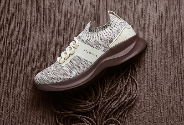 Fuse Knit Sneakers : Ivory Brown