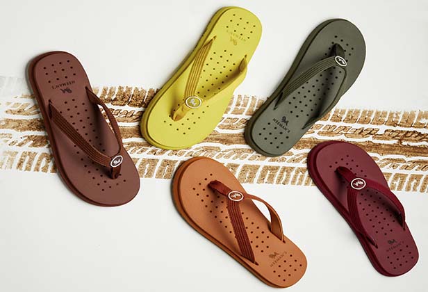 For the First time, slippers made with Recycled Tyres