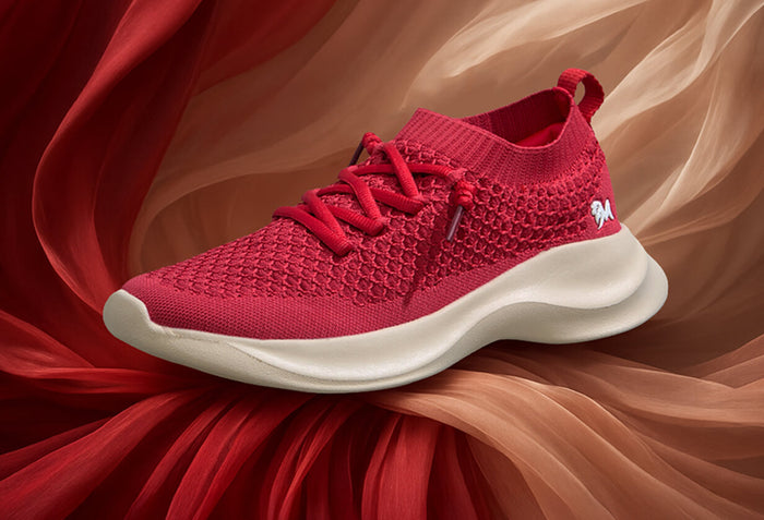 Knit Gliders For Women : Red