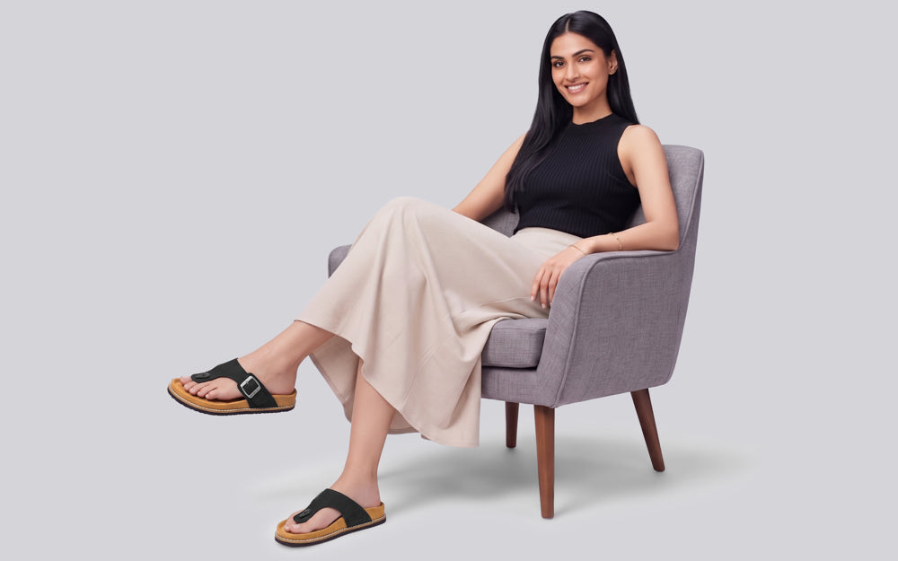 Mover Thong Sandals for Women : Black