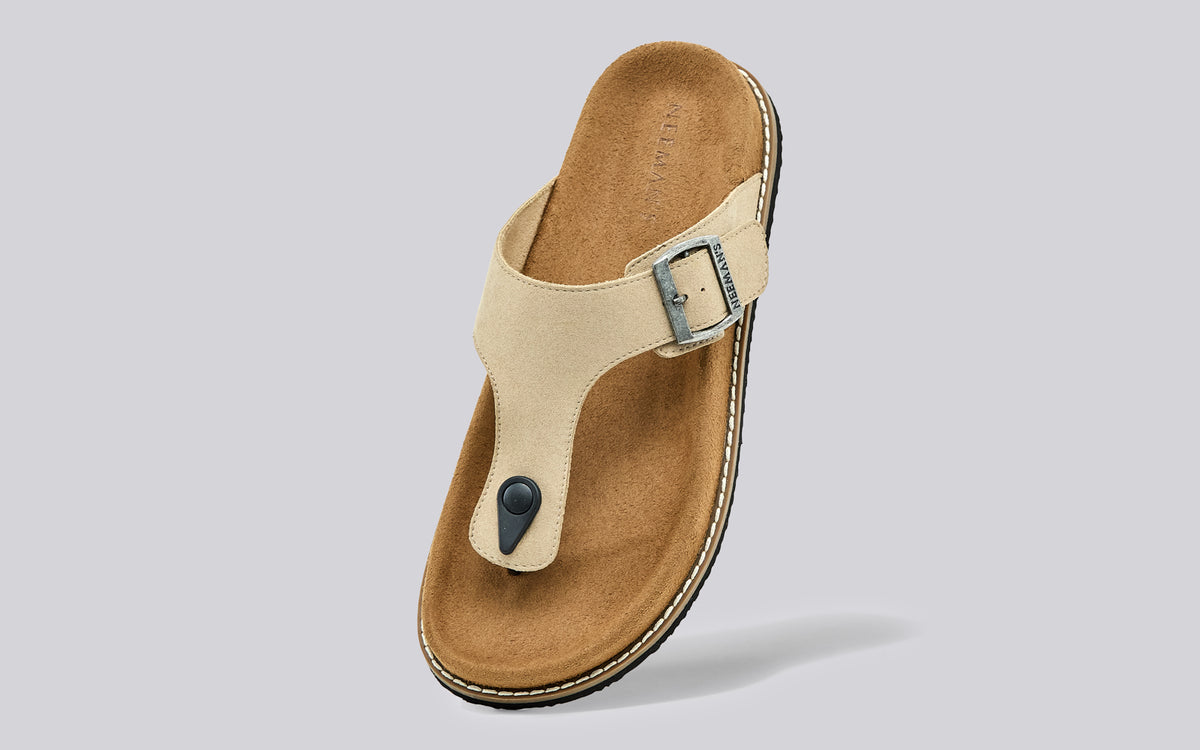 Mover Thong Sandals for Men : Cream