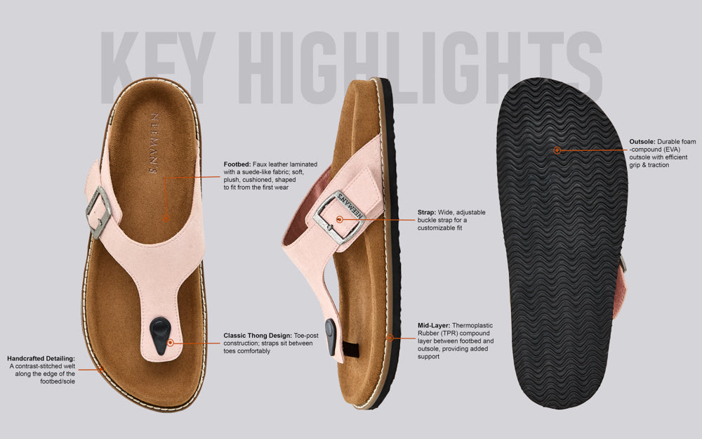 Mover Thong Sandals for Women : Pink