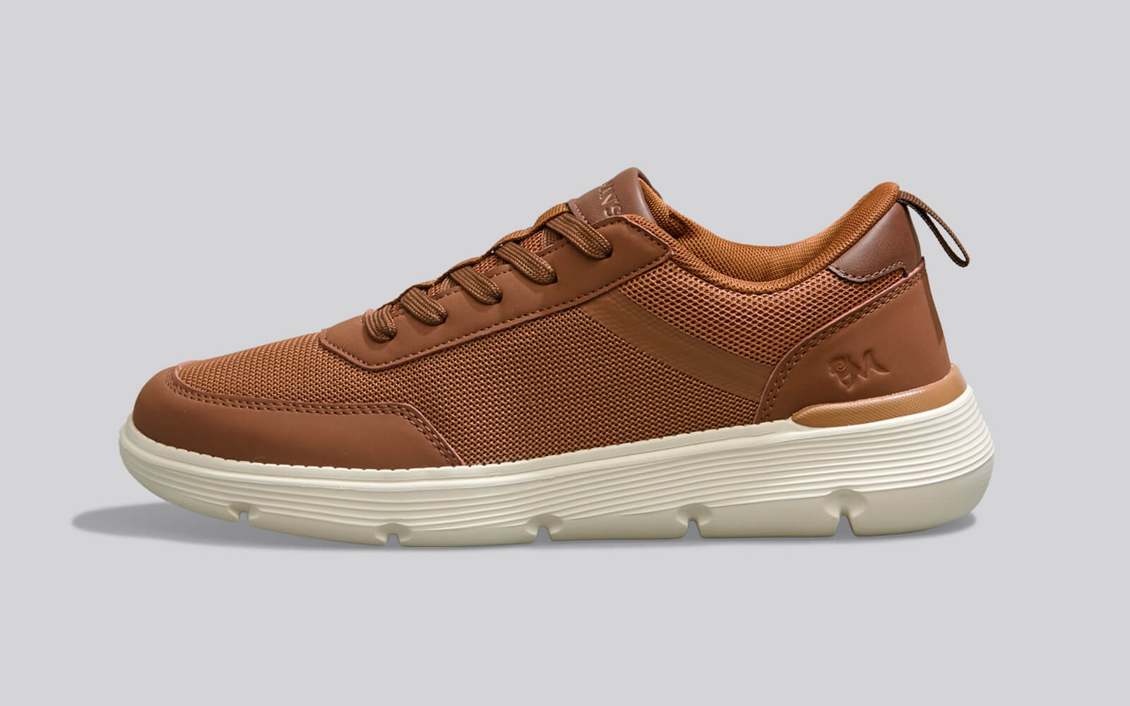 Melange Dress Sneakers Tan Brown