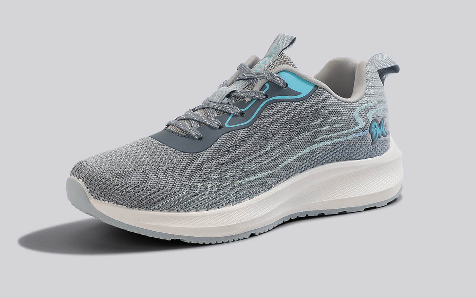 Trendy Casuals Grey-Aqua Blue