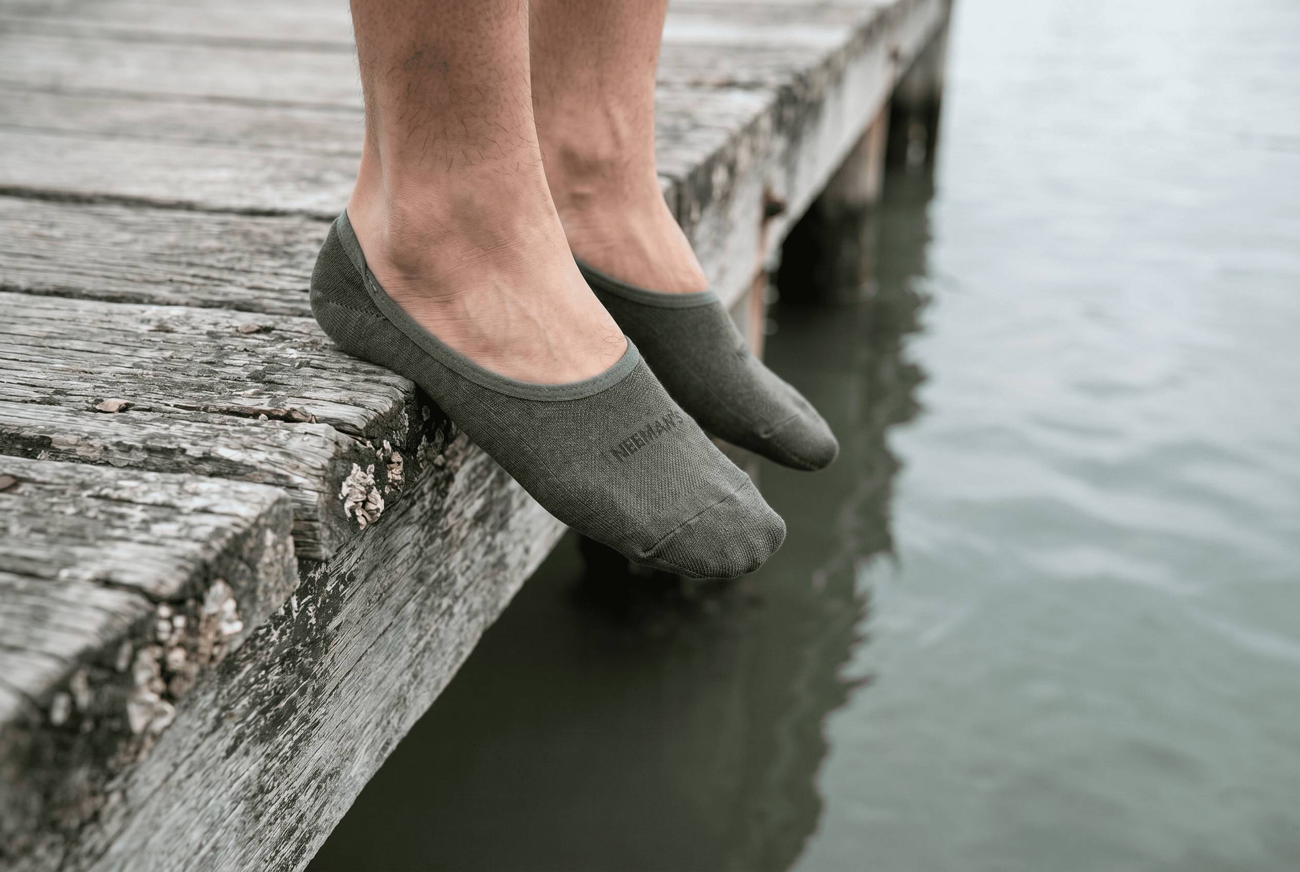 No Show Socks : Black Olive Grey (Pack of 3)