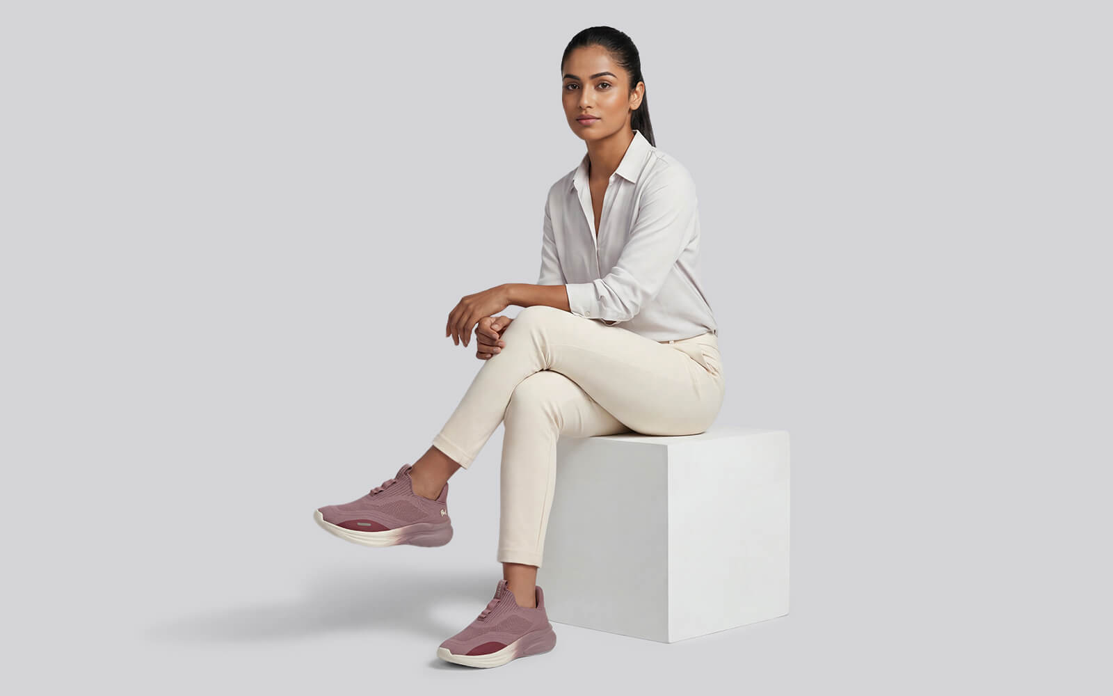 mauve/ivory