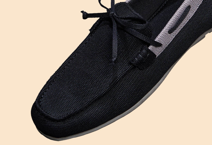 ReLive Knit Boat Loafers : Black
