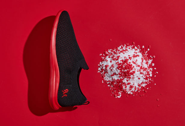 Spotlight Slip Ons : Hale Black / Red Sole