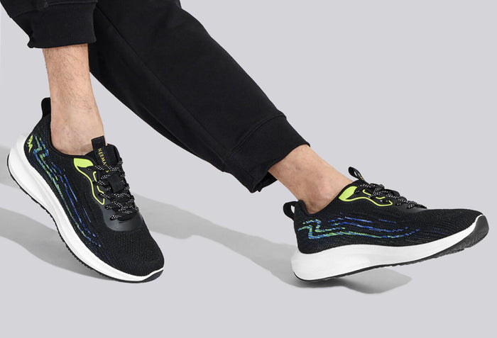 Trendy Casuals : Black-Neon Green