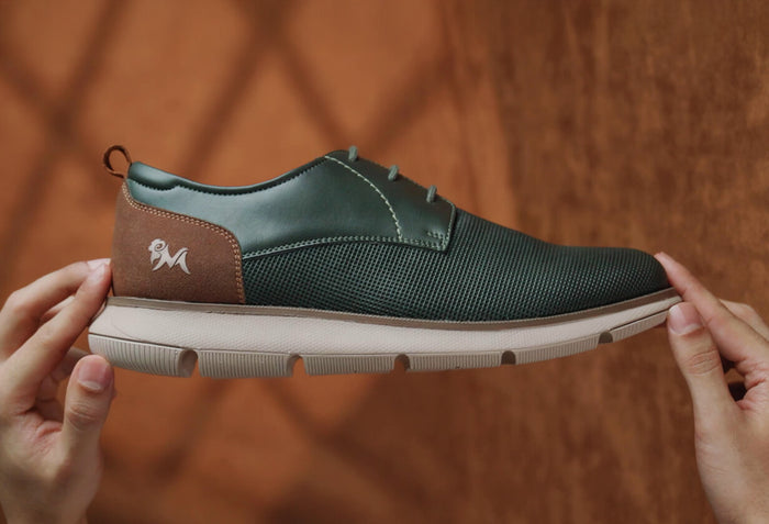 Textured Derby Sneakers : Tan Brown