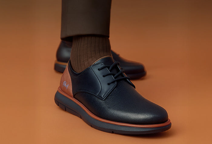 Textured Derby Sneakers : Tan Brown