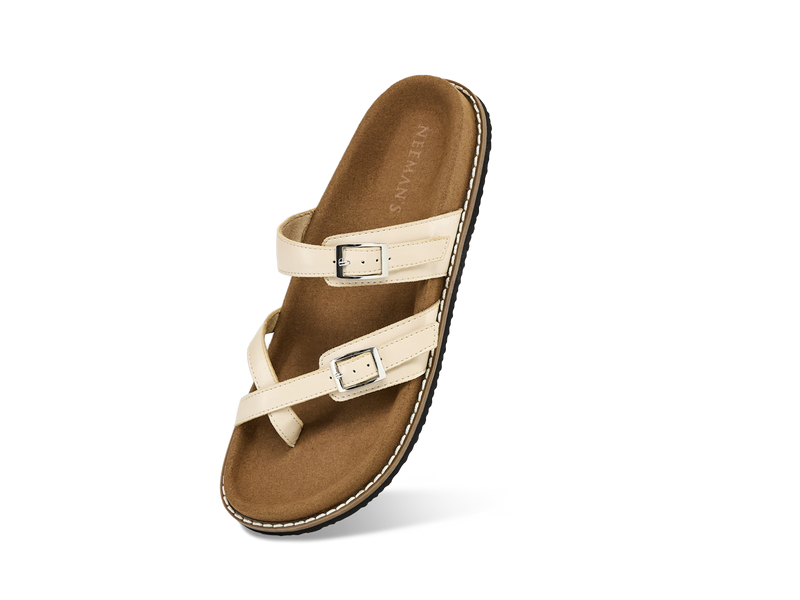 Utility Cross Strap Sandals for Women : Beige