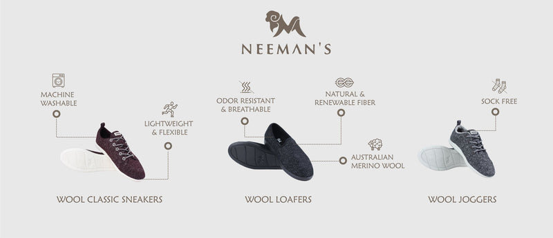 Features of Neeman's Merino Wool Shoes