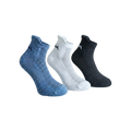 Ankle Length Comfort Socks : Black Blue Grey (Pack of 3)