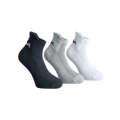 Ankle Length Comfort Socks : Black Grey White (Pack of 3)