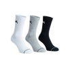 Crew Length Socks : Black Grey White (Pack of 3)