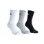 Crew Length Socks : Black Grey White (Pack of 3)