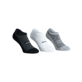 No Show Socks : Black White Grey (Pack of 3)
