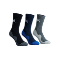 Quarter All Day Socks : Black Blue Grey (Pack of 3)