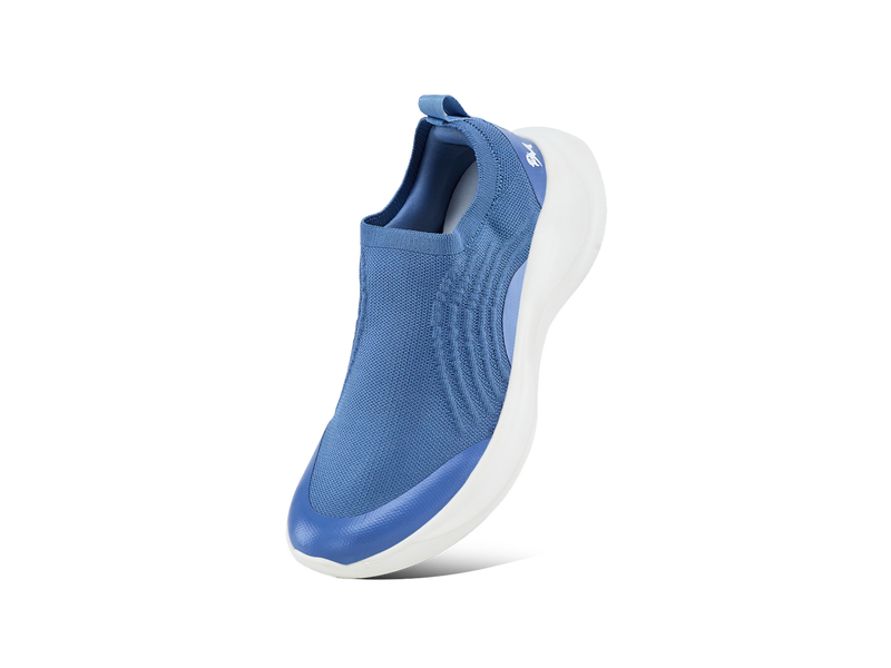 Curve Knit Slip Ons For Men : Blue