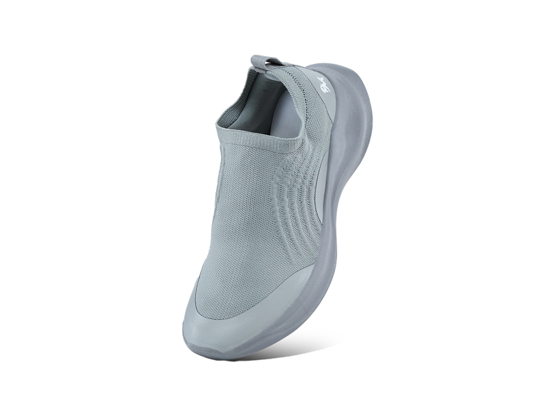 Curve Knit Slip Ons For Men : Grey