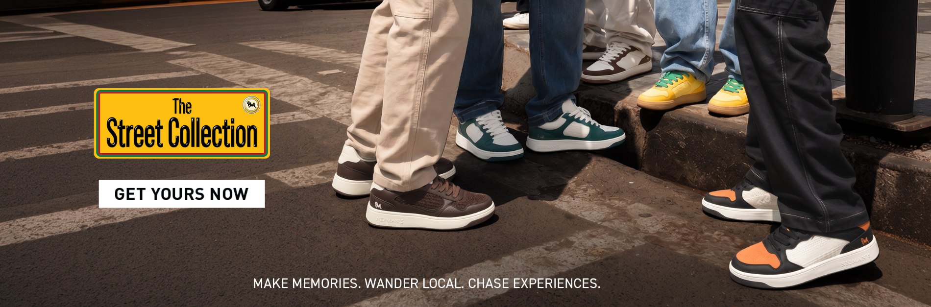 People wearing shoes with 'The Street Collection