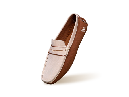 ReLive Knit Color Block Loafers in Beige/Brown for Casual Wear