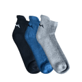 Ankle Length Comfort Socks : Black-Blue-White (Pack of 3)