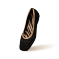 Metallic Square Flats : Black-Gold