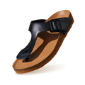 Cork Thong Sandals : Black-Tan