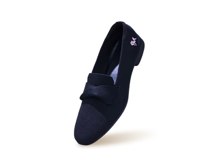 Knit Grace Loafers For Women in Black for Formal Wear