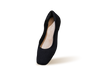 Plush Square Flats in Black for Trending Style