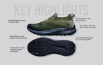 Blend Knit Slip Ons in Olive-Black for Chunky Style