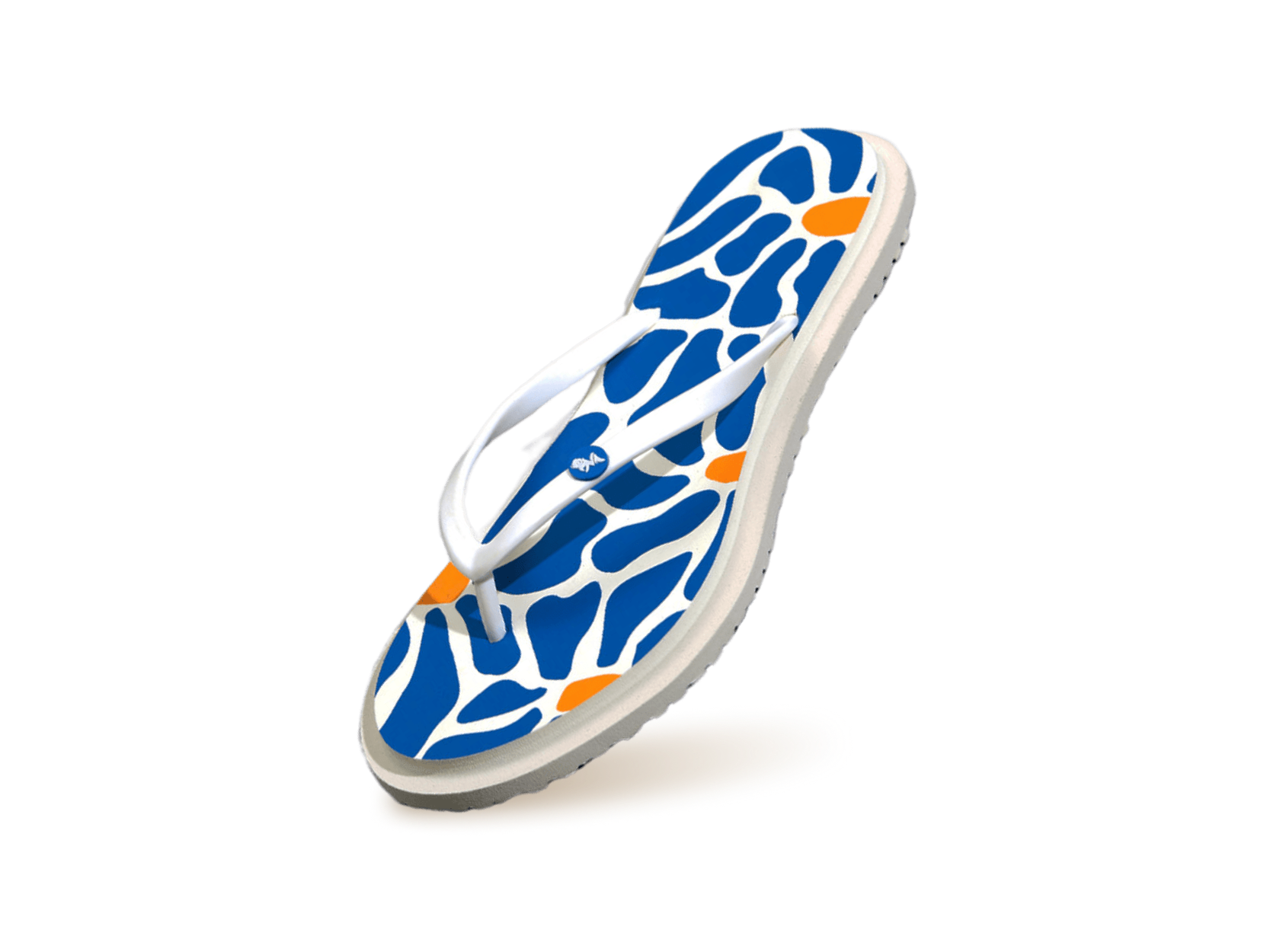 Printed Flip Flops in Blue for Trending Style