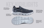 Breathe Ease Slip Ons in Grey for Casual Wear