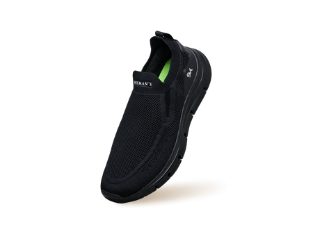 Breathe Ease Slip Ons in Black for Casual Wear