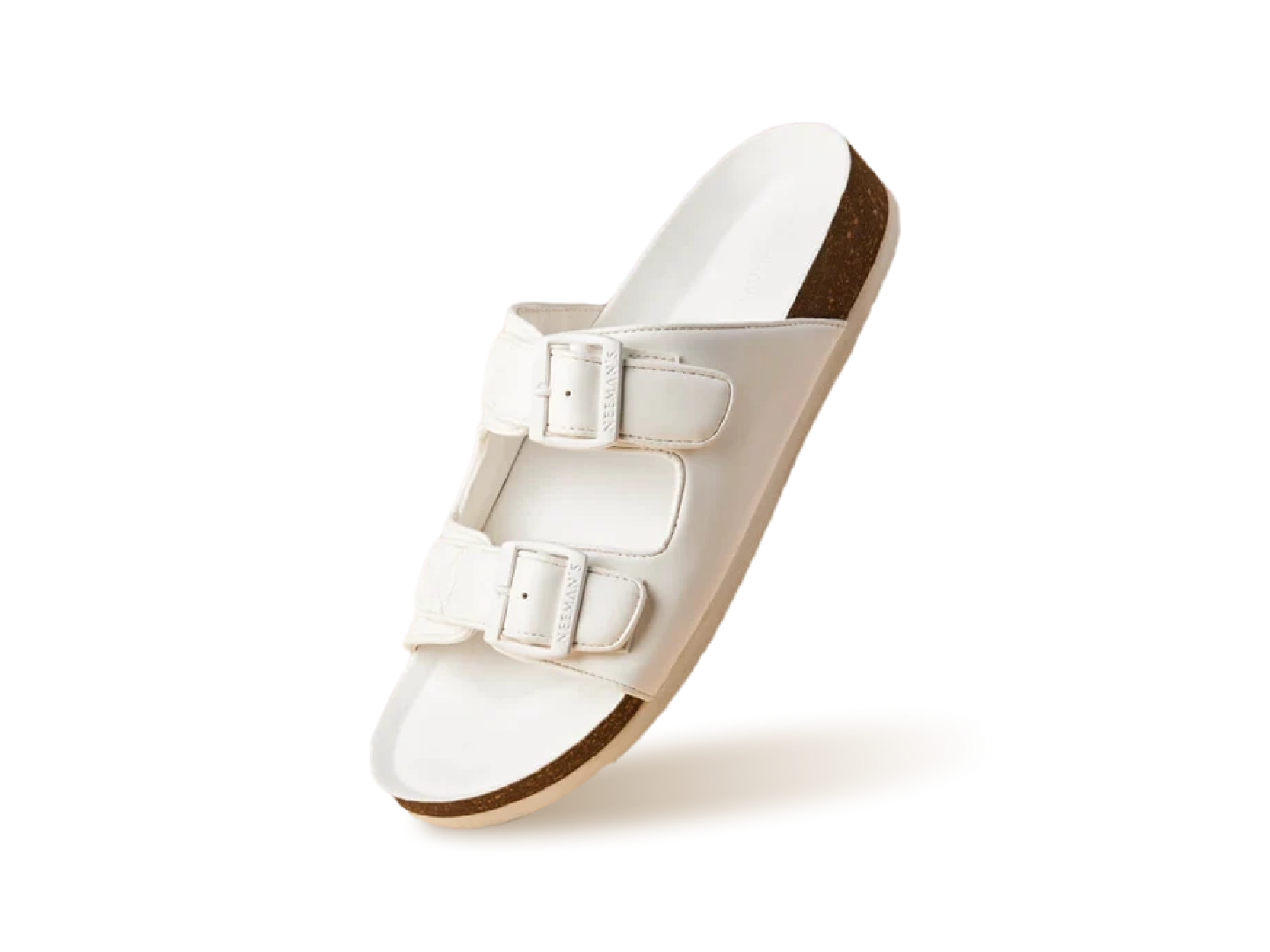 Cork Sandals in Brilliant White for Outdoor Use