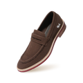 Block Heel Loafers : Brown