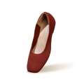 Plush Square Flats : Burgundy