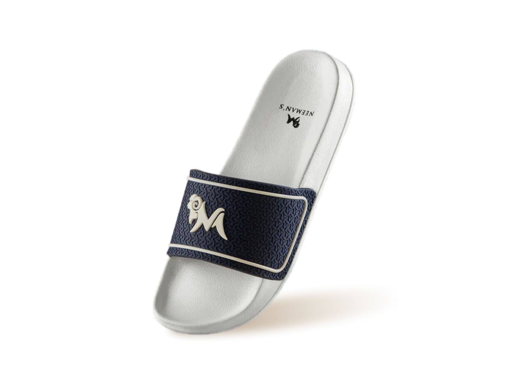 Signature Slides in Classic White-Denim for Daily Use