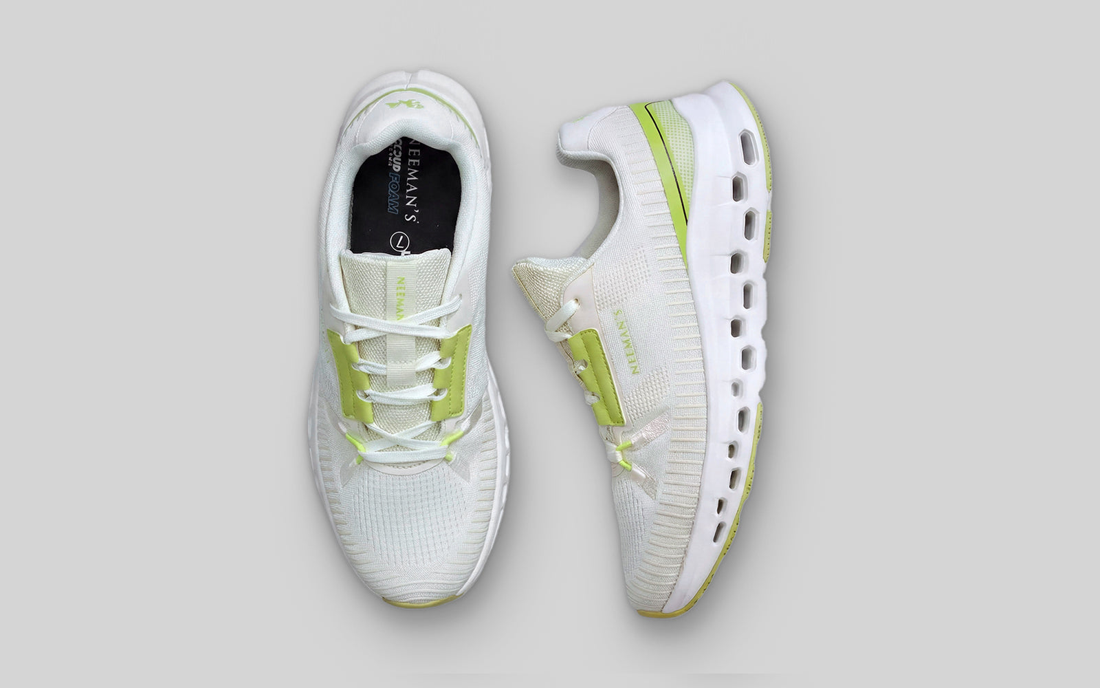Hexa Move Sneakers for Men : White Neon