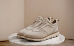 Crossover Brogues Oxfords in Beige for Casual Wear