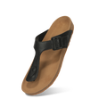 Cork Thong Sandals : Black-Tan