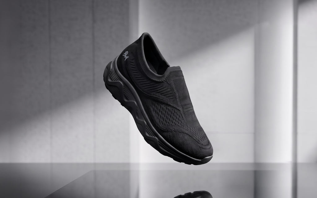 Easy Glide Slip Ons for Men : Black