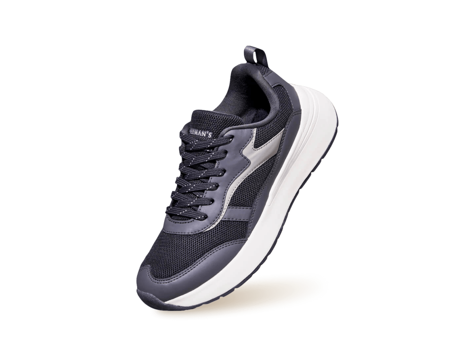 Cosmo Comfort Sneakers in Grey-Black for Casual Wear