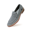 Block Heel Loafers : Grey