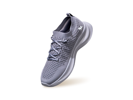 Knit Gliders Sneakers in Grey for Casual Wear