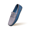 ReLive Knit Color Block Loafers : Blue/Grey